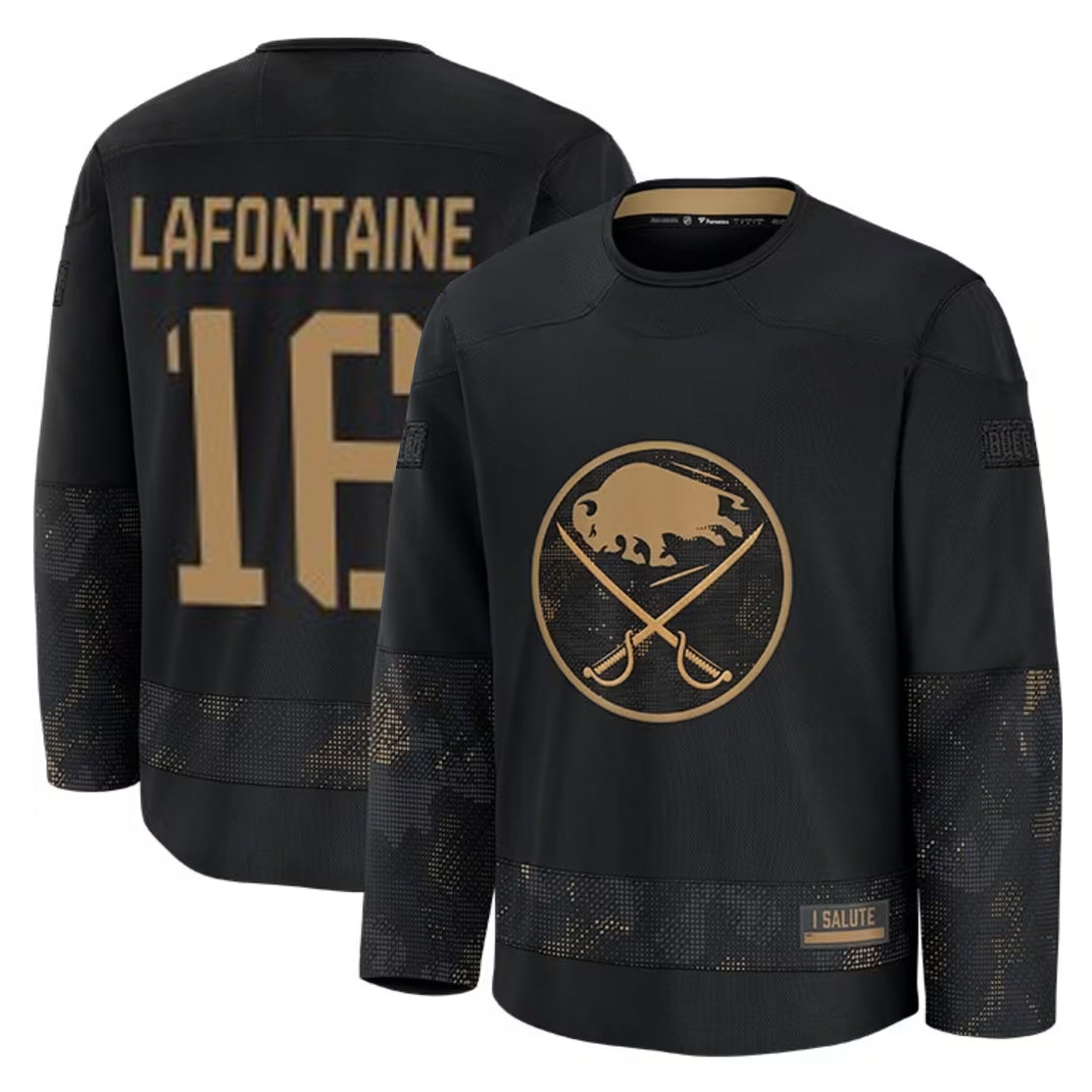 Custom #16 Black BUF Hockey Shirt Top