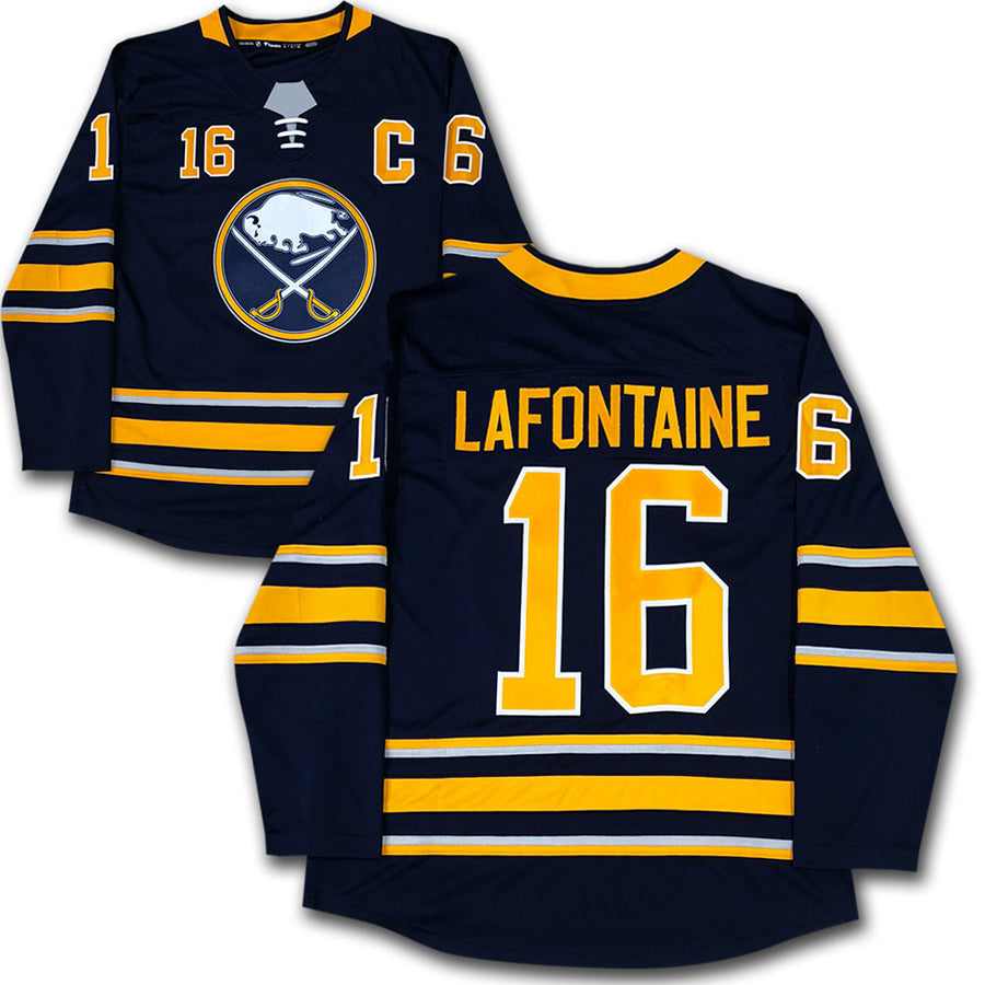 Custom #16 Navy BUF Hockey Shirt Top