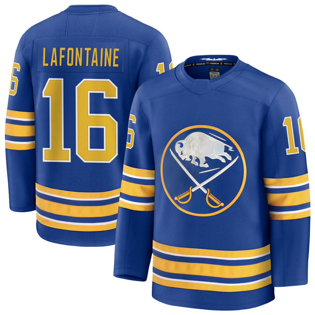 Custom #16 Royal BUF Hockey Shirt Top