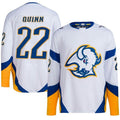 Custom #22 White Retro BUF Hockey Shirt Top