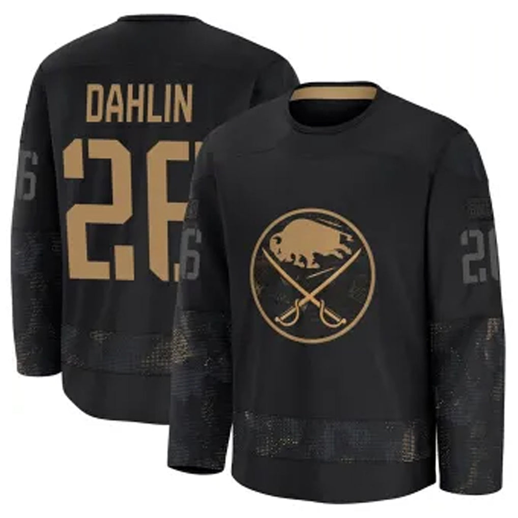 Custom #26 Black BUF Hockey Shirt Top