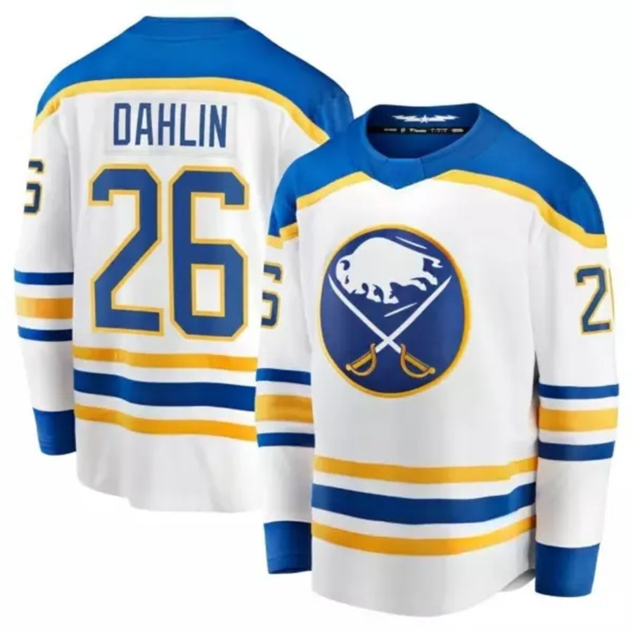 Custom #26 White BUF Hockey Shirt Top