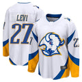 Custom #27 White BUF Hockey Shirt Top