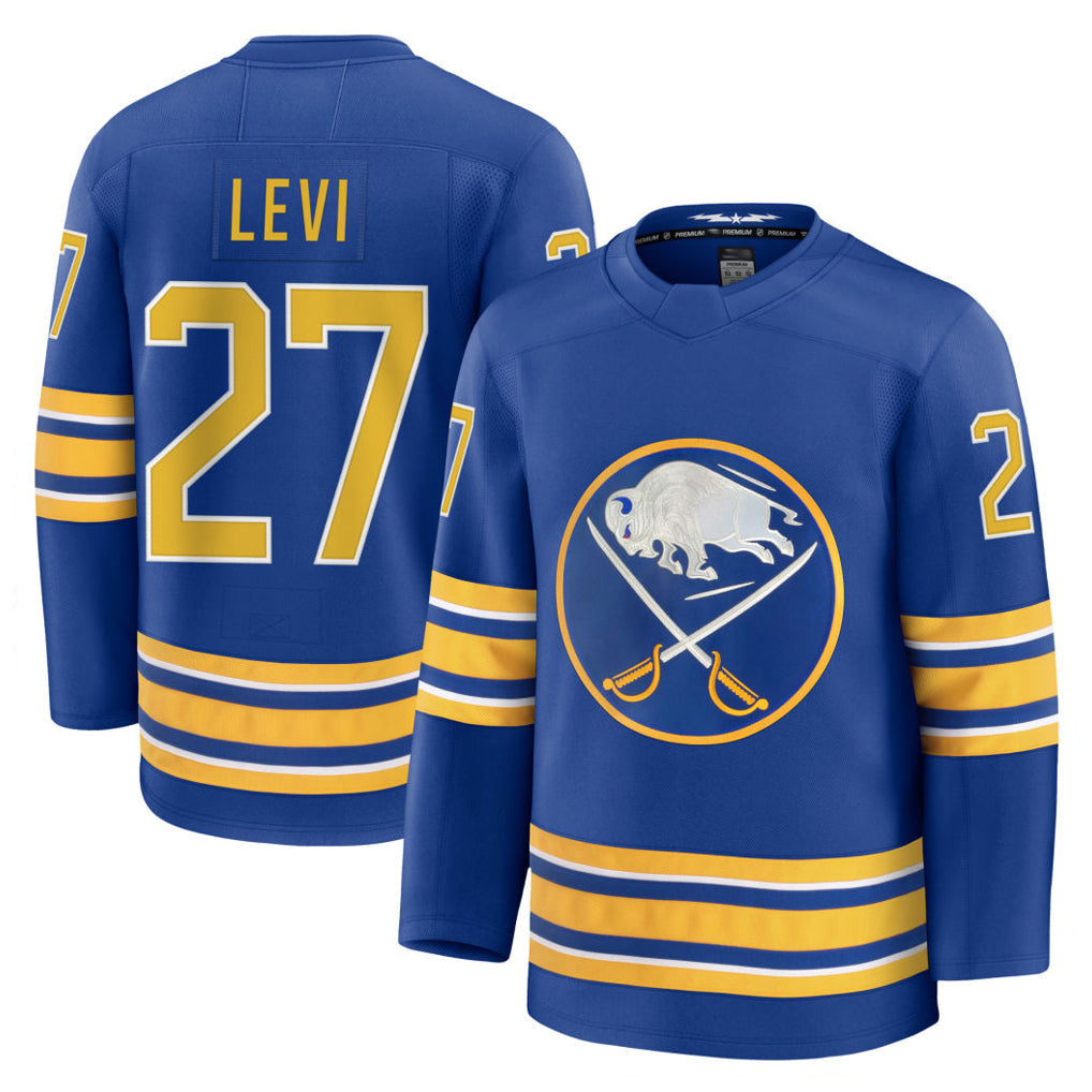 Custom #27 Royal BUF Hockey Shirt Top
