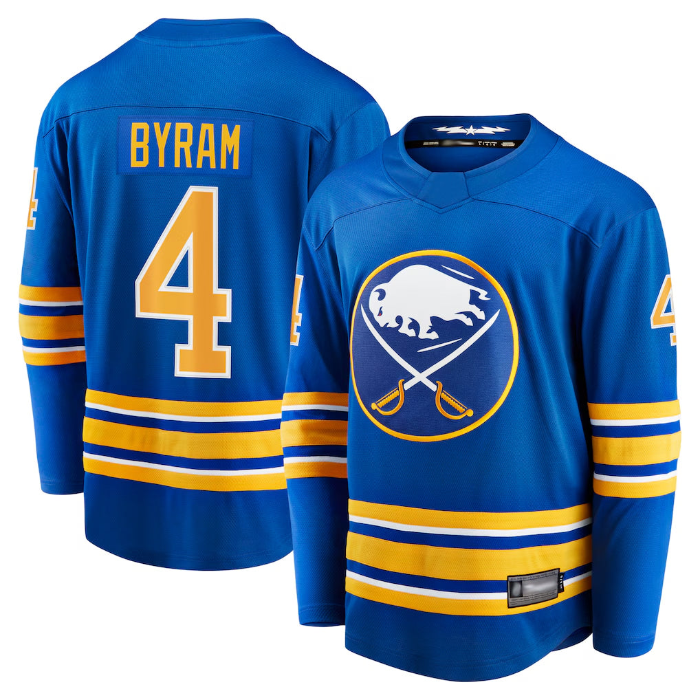 Custom #4 Royal BUF Hockey Shirt Top