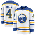 Custom #4 White BUF Hockey Shirt Top