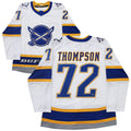 Custom #72 White BUF Hockey Shirt Top