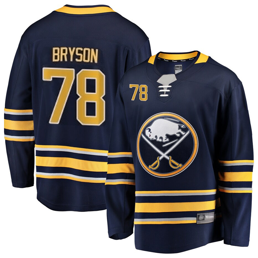 Custom #78 Navy BUF Hockey Shirt Top