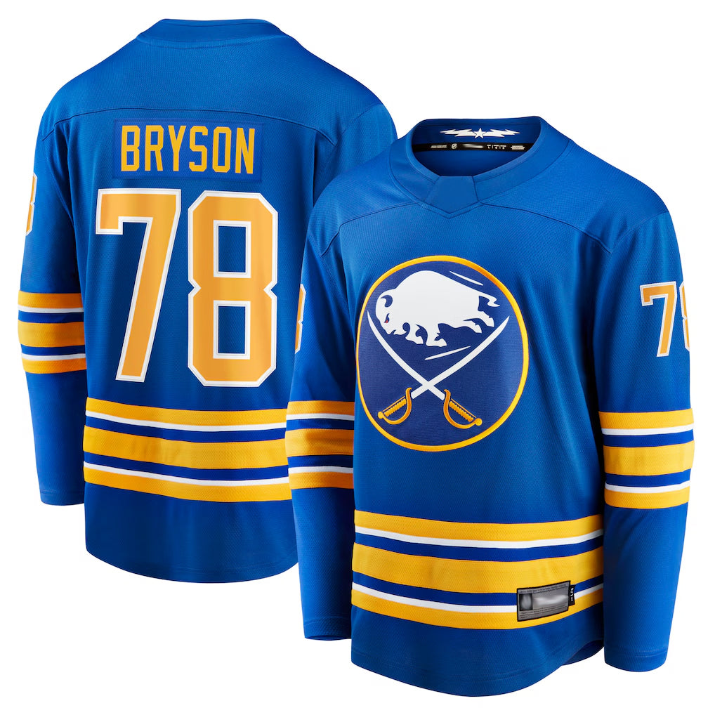Custom #78 Royal BUF Hockey Shirt Top