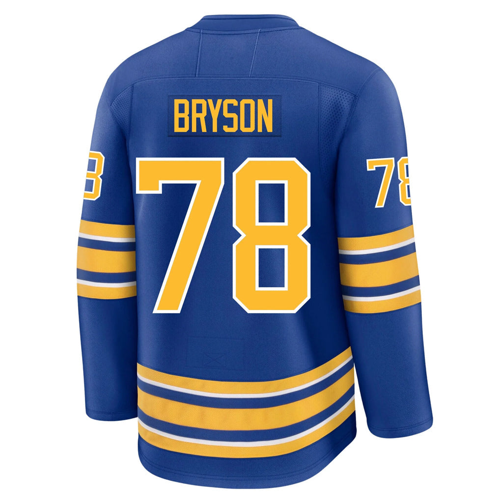 Custom #78 Royal BUF Hockey Shirt Top