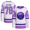 Custom #78 Purple BUF Hockey Shirt Top