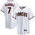 Custom #7 White ARI Baseball Shirt Top