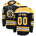 Custom B.Bruins Supporters Branded Home Breakaway Jersey Black Stitched American Hockey Jerseys