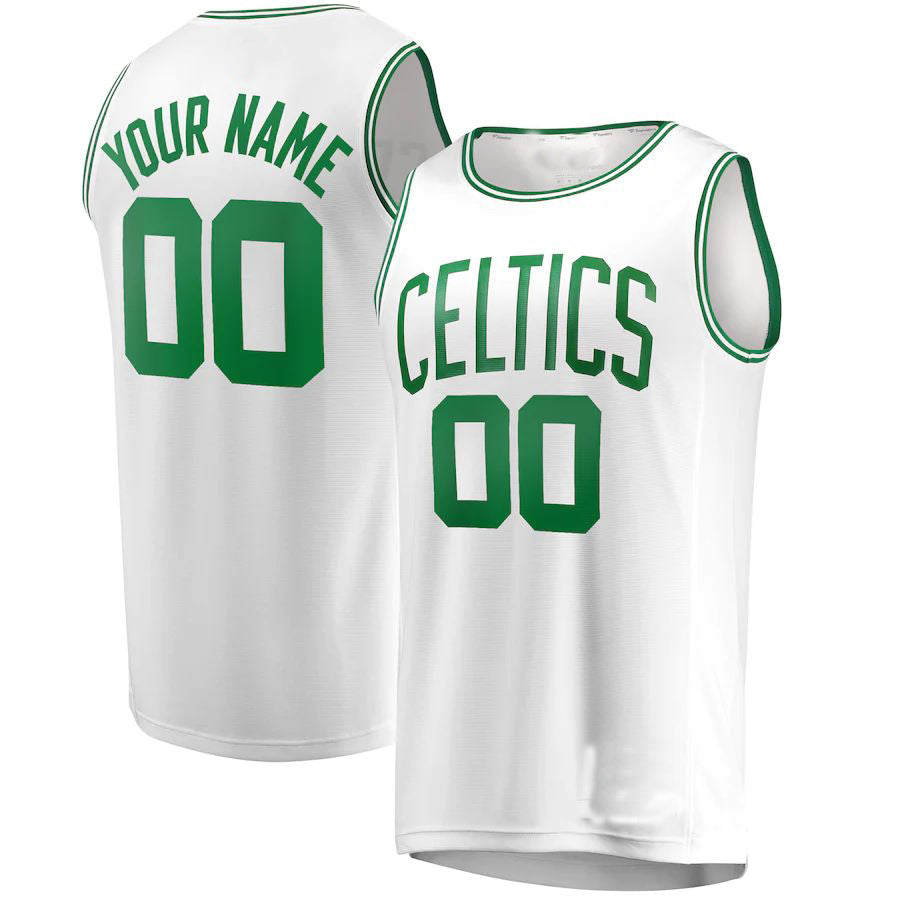 Custom B.Celtics Supporters Branded Fast Break Replica Jersey Association Edition White American Stitched Basketball Jersey