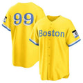 Custom #99 Gold City Connect BOS Baseball Shirt Top