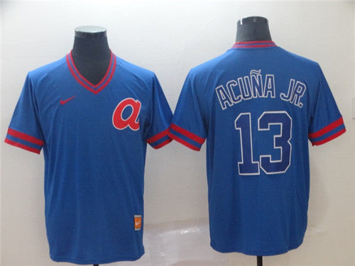 Custom #0 ACUNA Retro Stitched Baseball Jersey - Classic Edition