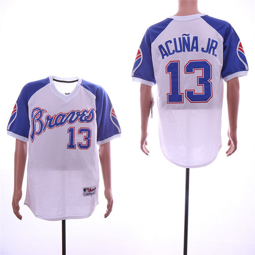 Custom #0 ACUNA Retro Stitched Baseball Jersey - Classic Edition