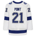 TB.Lightning #21 Brayden Point Supporters Authentic Autographed with 2020 Stanley Cup Final Patch White Stitched American Hockey Jerseys