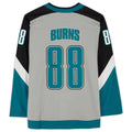 SJ.Sharks #88 Brent Burns Supporters Authentic Autographed 2020-21 Reverse Retro Stitched American Hockey Jerseys