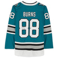 SJ.Sharks #88 Brent Burns Supporters Authentic Autographed 30th Anniversary Season Authentic Jersey Teal Stitched American Hockey Jerseys