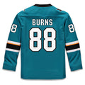 SJ.Sharks #88 Brent Burns Supporters Branded Replica Player Jersey  Teal Stitched American Hockey Jerseys