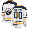 Custom B.Sabres Supporters Branded Away Breakaway Jersey White Stitched American Hockey Jerseys