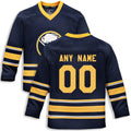 Custom B.Sabres Supporters Branded Home Replica Custom Jersey Navy Stitched American Hockey Jerseys