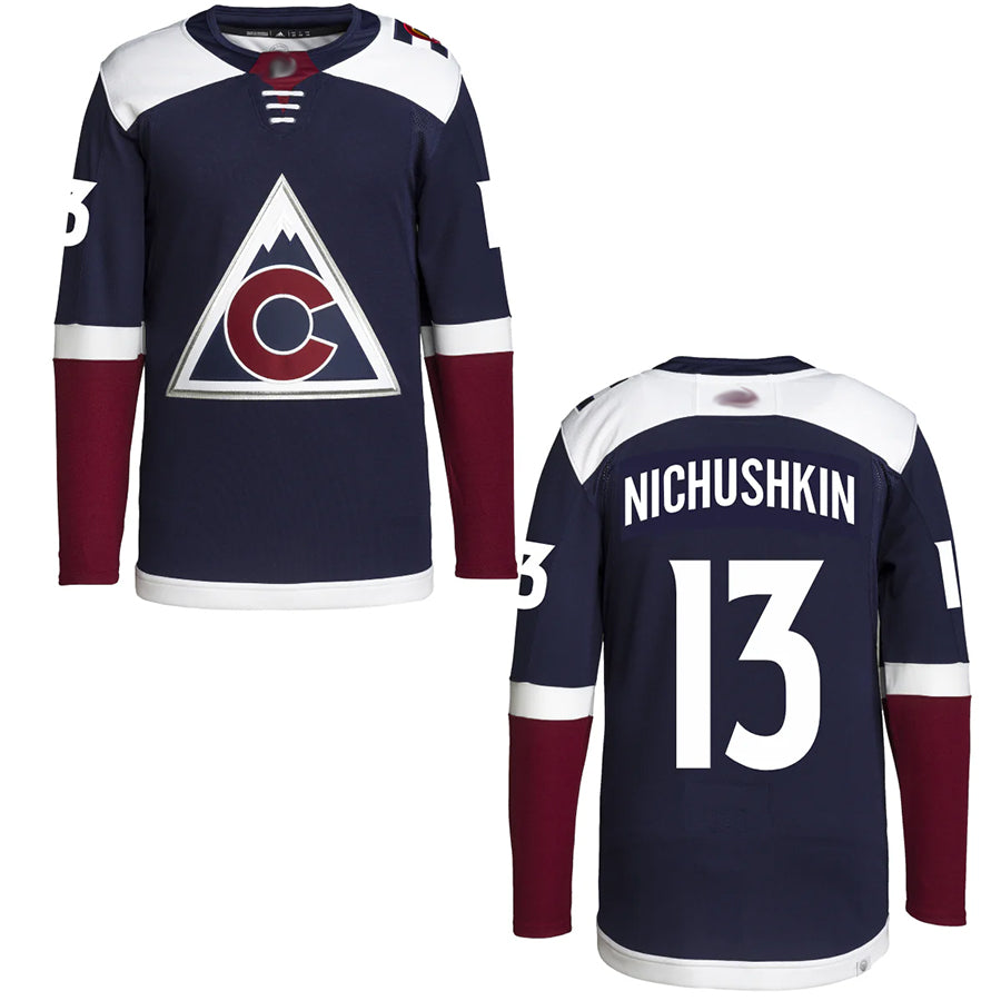 Custom #13 Navy COL Hockey Shirt Top