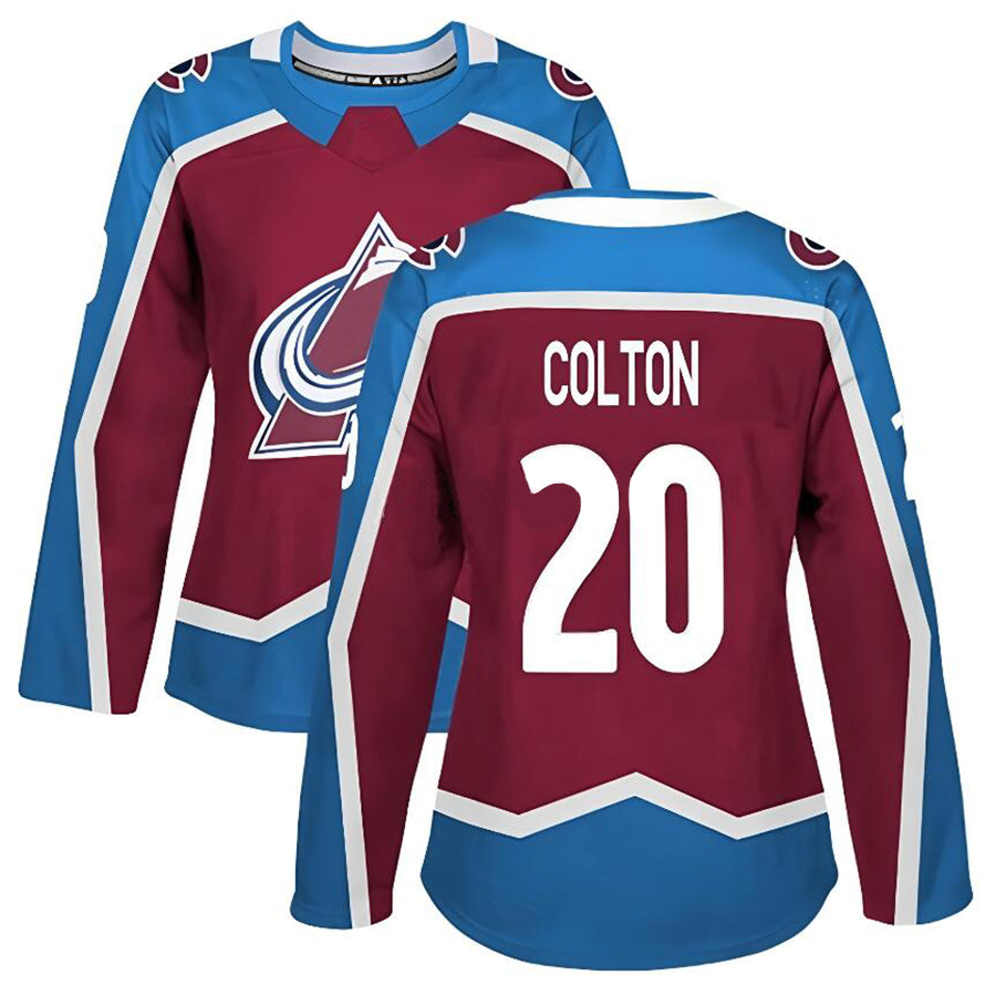 Custom #20 Burgundy COL Hockey Shirt Top