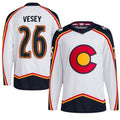 Custom #26 White Retro COL Hockey Shirt Top