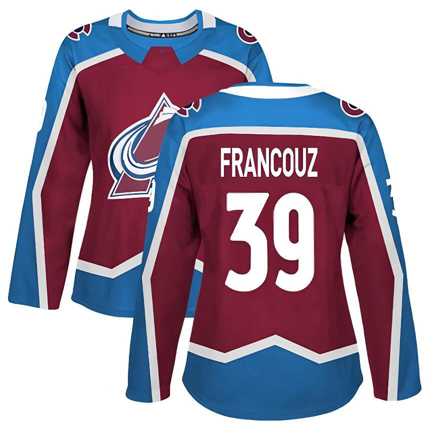 Custom #39 Burgundy COL Hockey Shirt Top