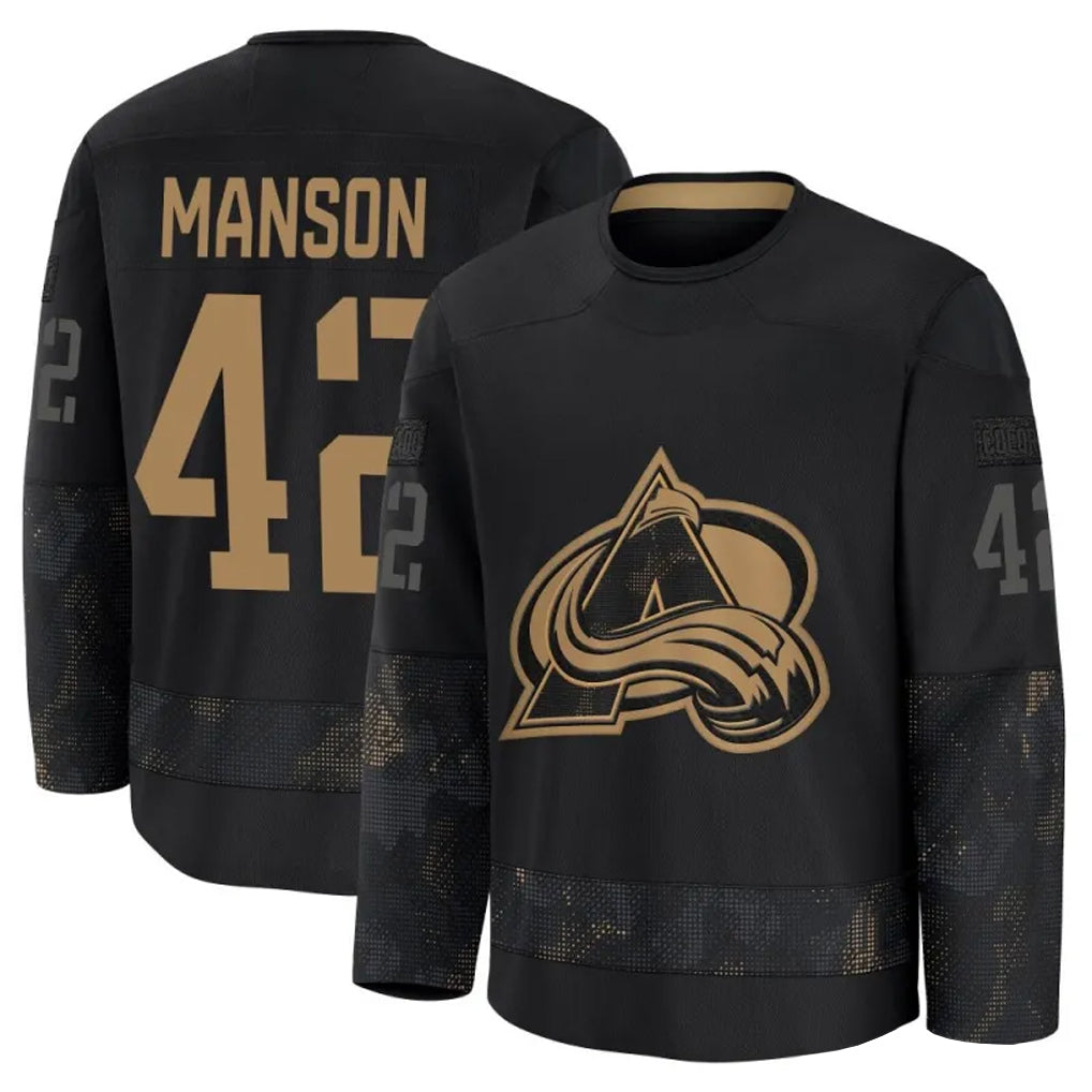 Custom #42 Black COL Hockey Shirt Top
