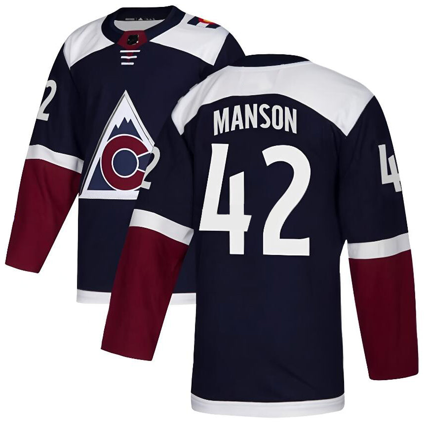Custom #42 Navy COL Hockey Shirt Top