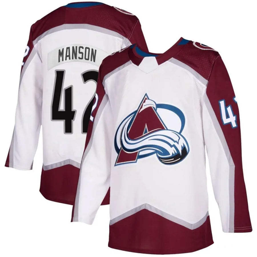 Custom #42 White COL Hockey Shirt Top