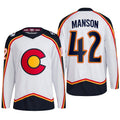Custom #42 White Retro COL Hockey Shirt Top