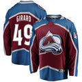 Custom #49 Burgundy COL Hockey Shirt Top
