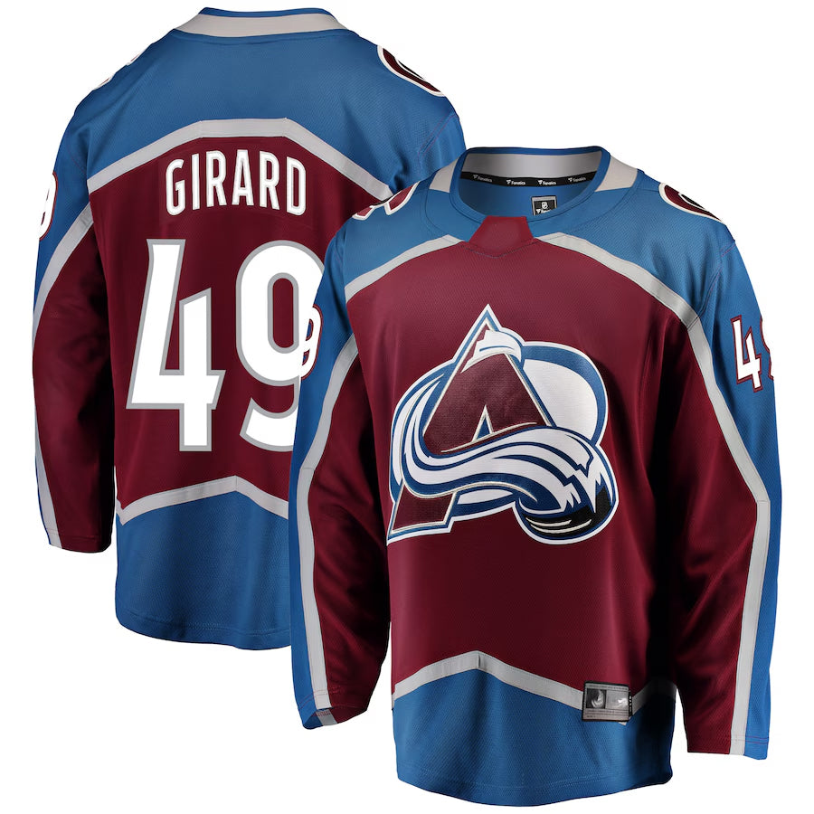 Custom #49 Burgundy COL Hockey Shirt Top