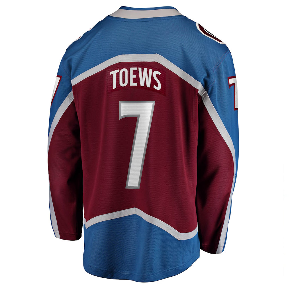 Custom #7 Burgundy COL Hockey Shirt Top