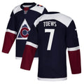 Custom #7 Navy COL Hockey Shirt Top