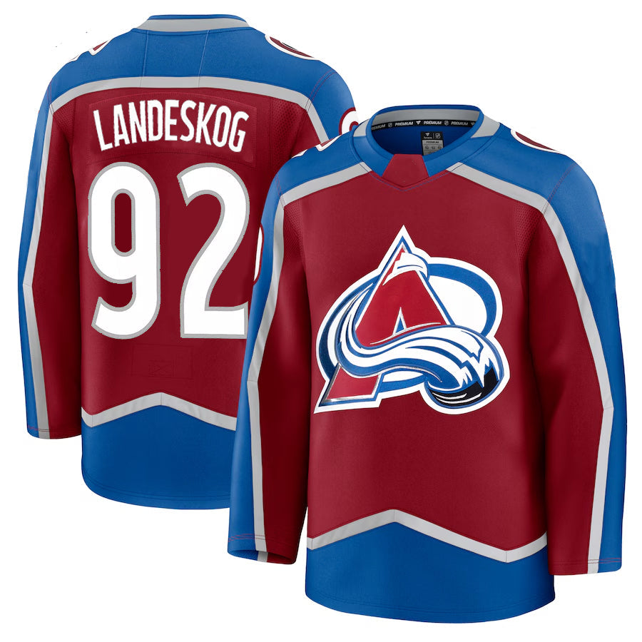Custom #92 Burgundy COL Hockey Shirt Top