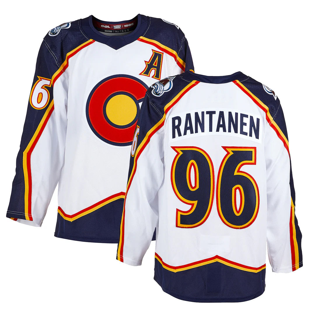 Custom #96 White Retro COL Hockey Shirt Top