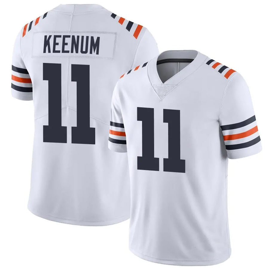 Custom #11 White CHI Football Shirt Top
