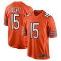 Custom #15 Orange CHI Football Shirt Top