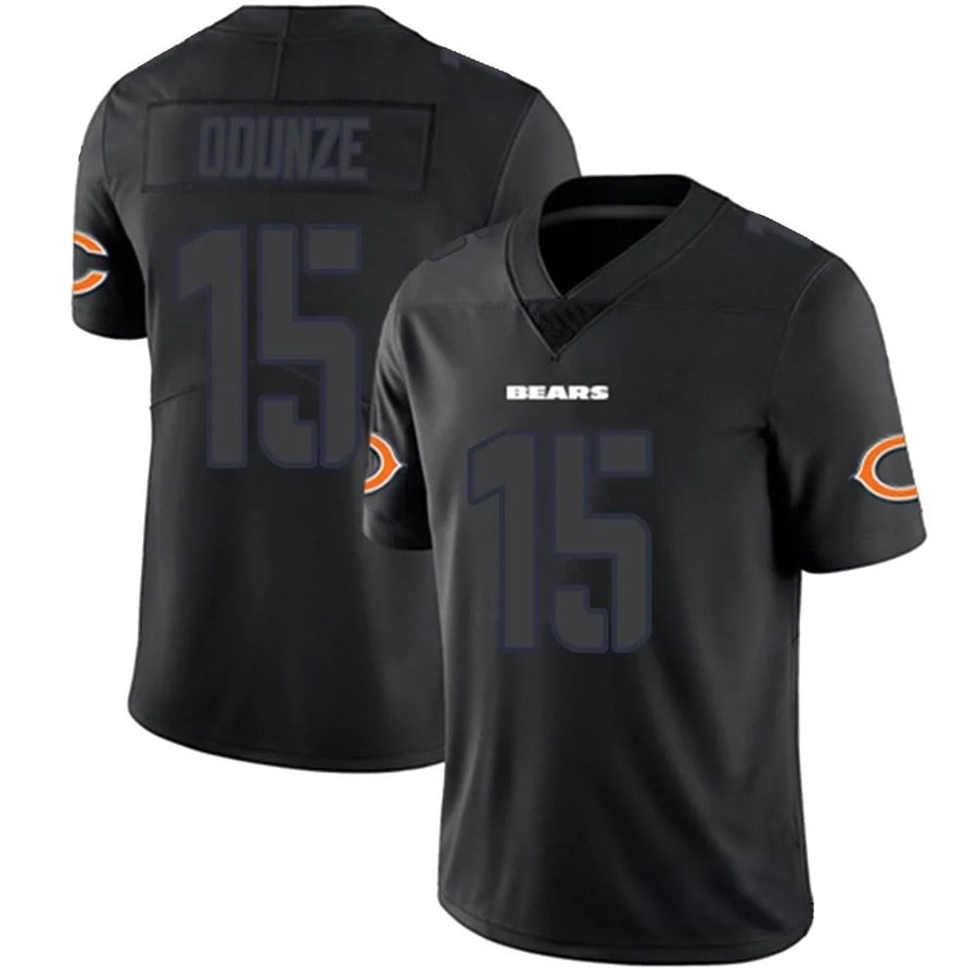 Custom #15 Black CHI Football Shirt Top