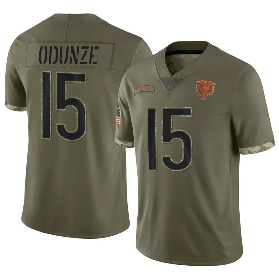 Custom #15 Olive CHI Football Shirt Top