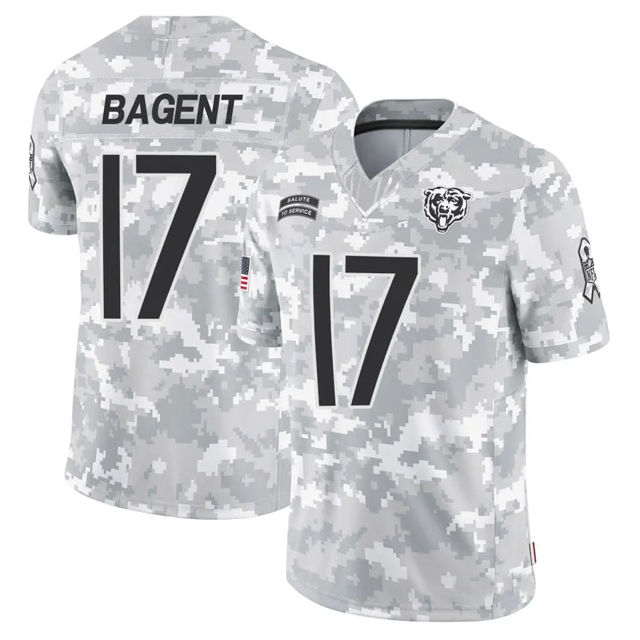 Custom #17 CHI Football Shirt Top