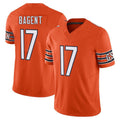 Custom #17 Orange CHI Football Shirt Top
