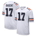 Custom #17 White CHI Football Shirt Top