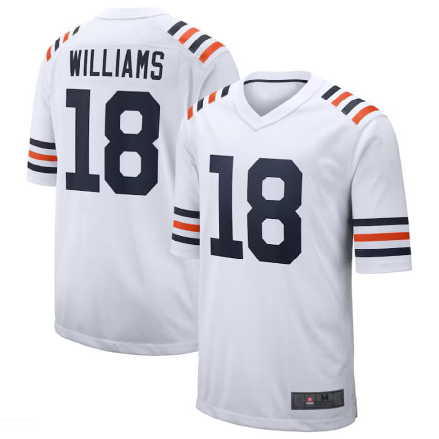 Custom #18 White CHI Football Shirt Top