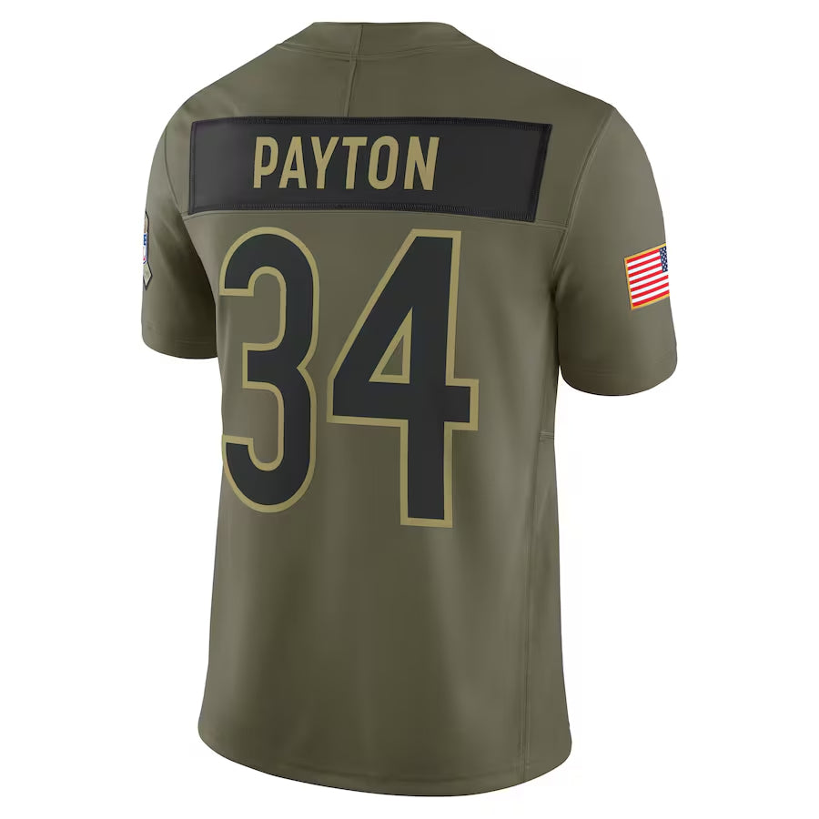 Custom #34 Olive CHI Football Shirt Top